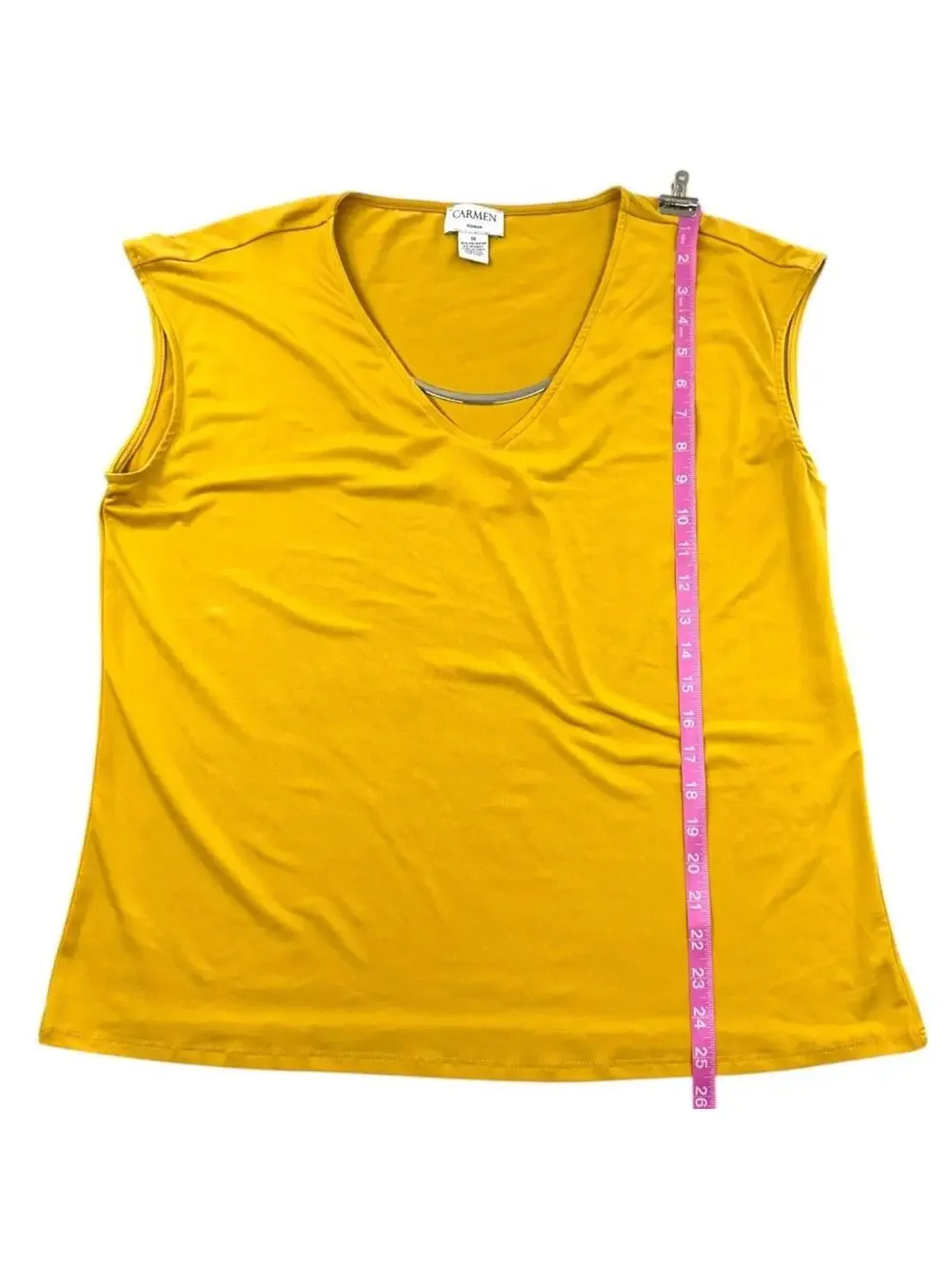 Carmen Marc Valvo Sleeveless Top With Metal Detailing - Picture 6 of 6